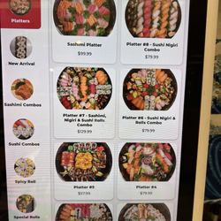 Blue Fin Sushi - Platter Menu