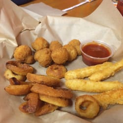 Pieracini's Market - Fried onion rings, calamari and mushrooms