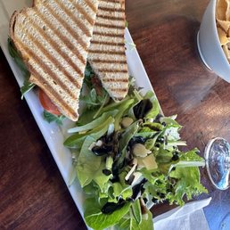 Grilled cheese blt, was ok. Side salad was delicious Grilled cheese blt, was ok. Side salad was delicious