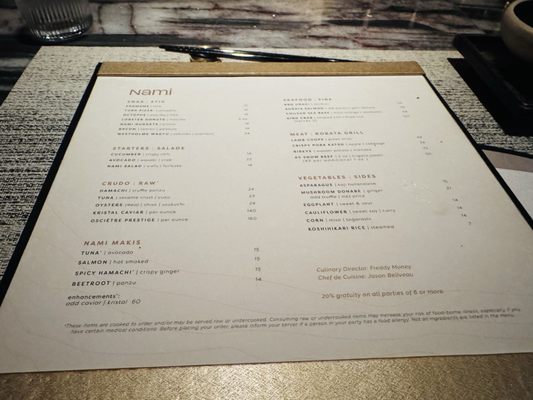 Menu photo 8 Nami Orlando, FL Menu photo 8 Nami Orlando, FL