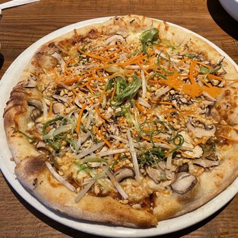 California Pizza Kitchen - Thai chicken pizza, hold the chicken, add mushrooms - Pizza Near Me - Brea, California California Pizza Kitchen - Thai chicken pizza, hold the chicken, add mushrooms - Pizza Near Me - Brea, California