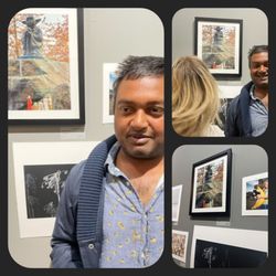 The Image Flow - Me standing by my photo on display during their recent Community group show.
