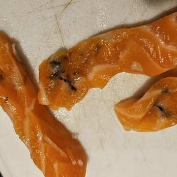 Ren Sushi - After cutting into salmon discovered that the black was THROUGH the fish - Sushi Bars Near Me - Richmond Hill, Ontario Ren Sushi - After cutting into salmon discovered that the black was THROUGH the fish - Sushi Bars Near Me - Richmond Hill, Ontario