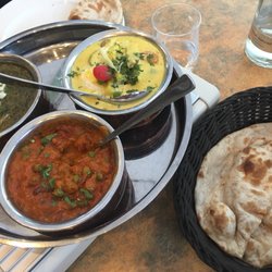 PUNJAB GRILL - Several vegetarian dishes.  So yum!