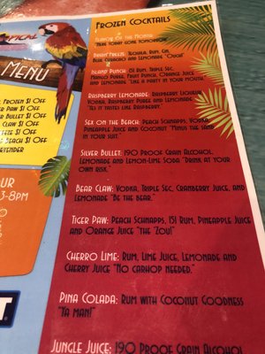 Menu photo 2 Tropical Liqueurs Springfield, MO