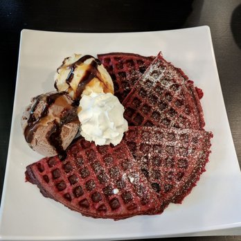 TeaRex Bubble Tea Cafe - Red velvet waffle - Bubble Tea Near Me - Skokie, Illinois TeaRex Bubble Tea Cafe - Red velvet waffle - Bubble Tea Near Me - Skokie, Illinois
