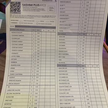 Sushi Damu - The rolls which i dont really care for but heres the whole list. - Sushi Bars Near Me - Tustin, California Sushi Damu - The rolls which i dont really care for but heres the whole list. - Sushi Bars Near Me - Tustin, California