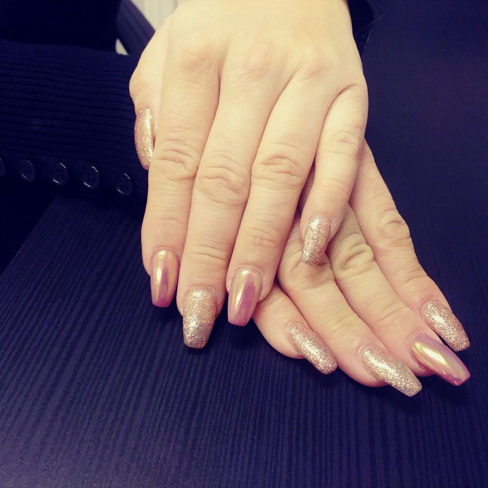 Fancy Nails - Rose gold chrome - Nail Salons Near Me - Villa Park, Illinois Fancy Nails - Rose gold chrome - Nail Salons Near Me - Villa Park, Illinois