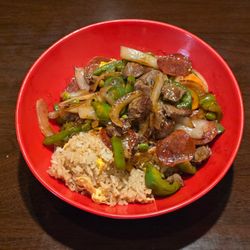 Lins Mongolian Grill - My go-to custom bowl.