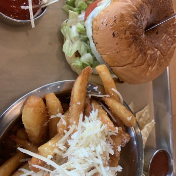 Industry - Industry Burger - bacon onion jam was amazing. Messy burger, worth it! - New American Near Me - San Marcos, Texas