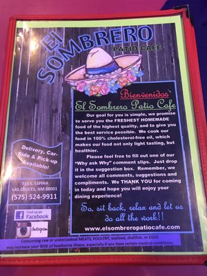 Menu photo 7 El Sombrero Patio Cafe Las Cruces, NM Menu photo 7 El Sombrero Patio Cafe Las Cruces, NM