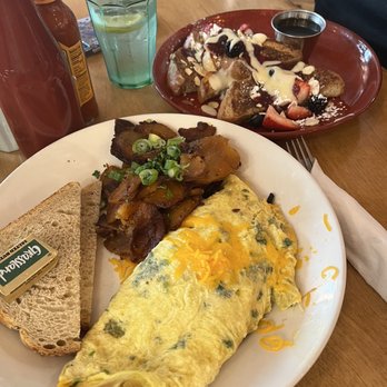 Marigold Kitchen - chorizo and sweet corn omelette and french toast - Breakfast & Brunch Near Me - Madison, Wisconsin