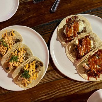 Bar Peached - Left to right: Banh Mi and BBQ Brisket Tacos - Cocktail Bars Near Me - Austin, Texas Bar Peached - Left to right: Banh Mi and BBQ Brisket Tacos - Cocktail Bars Near Me - Austin, Texas