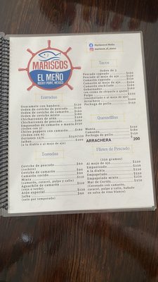 Menu photo 4 Mariscos El Meño Puerto Peñasco, SON
