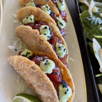 Monkeypod Kitchen - Poke Tacos - New American Near Me - Lahaina, Hawaii