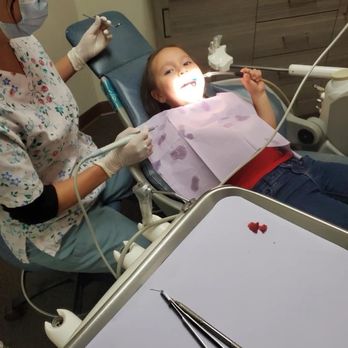 Walnut Hills Family Dentistry - 4 1/2 year old girl having fun at the dentist. - General Dentistry Near Me - Walnut, California