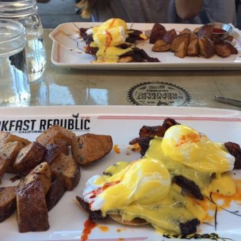 Breakfast Republic - Eggs Benedict x Jurassic Pork - Breakfast & Brunch Near Me - San Diego, California Breakfast Republic - Eggs Benedict x Jurassic Pork - Breakfast & Brunch Near Me - San Diego, California