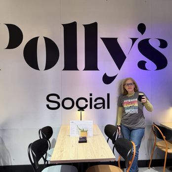 Polly’s Social - Inside seating and signage - Brewpubs Near Me - Mold, FLN