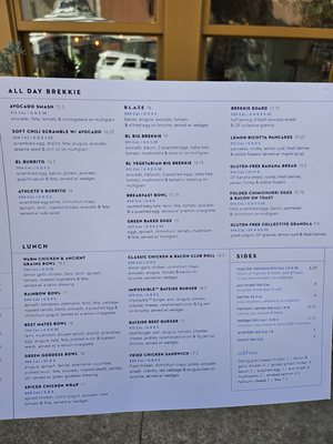 Menu photo 8 Bluestone Lane Orange, CA