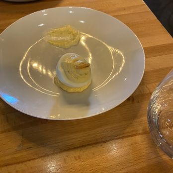 Freight House - Deviled egg amuse bouche - American Near Me - Paducah, Kentucky Freight House - Deviled egg amuse bouche - American Near Me - Paducah, Kentucky