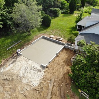 Wilson Construction - New Construction: Just finished concrete pour for clients new garage. - Snow Removal Near Me - Pelham, Massachusetts Wilson Construction - New Construction: Just finished concrete pour for clients new garage. - Snow Removal Near Me - Pelham, Massachusetts