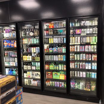 BB Liquors - a refrigerator with a variety of drinks - Beer, Wine & Spirits Near Me - Arlington, Massachusetts
