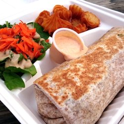 Rolling Cashew - Wrap combo ($13) - wrap, salad, and "crokets"