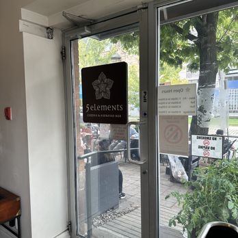 5 Elements Espresso Bar - Front door - Coffee & Tea Near Me - Toronto, Ontario