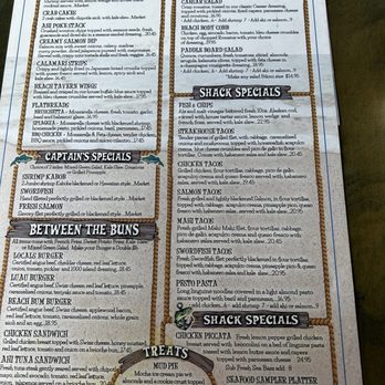 Sandy's Beach Shack - Food menu - Cocktail Bars Near Me - Huntington Beach, California Sandy's Beach Shack - Food menu - Cocktail Bars Near Me - Huntington Beach, California