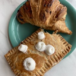 Oasis Cafe - Chocolate croissant and s'mores pop tart