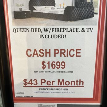 Furniture Land - Bedroom set showing the free tv promo that was never delivered. - Furniture Stores Near Me - Bakersfield, California Furniture Land - Bedroom set showing the free tv promo that was never delivered. - Furniture Stores Near Me - Bakersfield, California