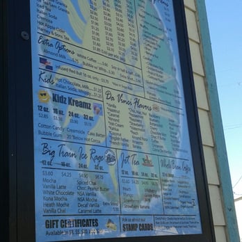 Sorbenots Coffee - a menu on a wall - Coffee & Tea Near Me - Pendleton, Oregon Sorbenots Coffee - a menu on a wall - Coffee & Tea Near Me - Pendleton, Oregon
