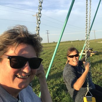 Texas Route 66 RV Park - Enjoying the swings - RV Parks Near Me - Shamrock, Texas Texas Route 66 RV Park - Enjoying the swings - RV Parks Near Me - Shamrock, Texas