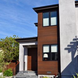 Finishes Pro - BEAUTIFULLY RESTORED AND PROTECTED CEDAR SIDING WITH OUR CUSTOM MIXED DARK WALNUT SEALANT.