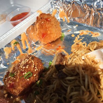 The Table at Madeley - Taste the Asian sampler platter. Started eating before the pic, lol. - Music Venues Near Me - Conroe, Texas