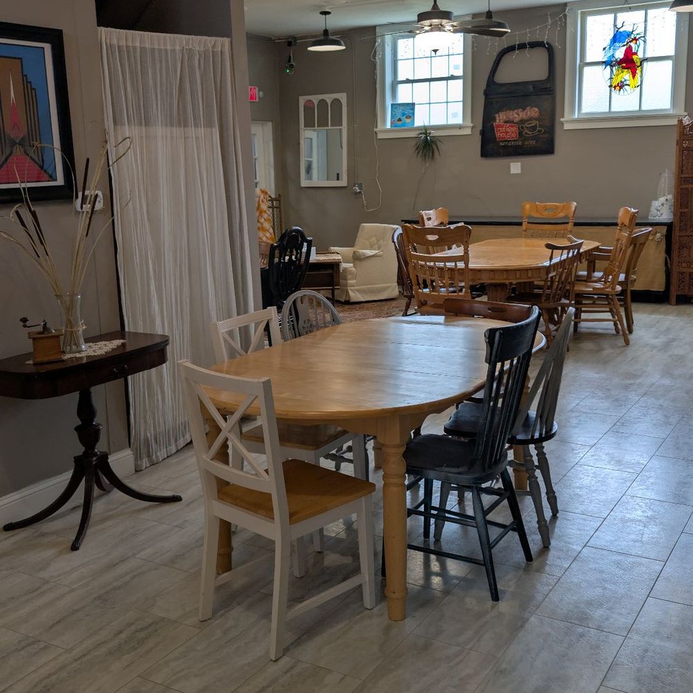 Hillside Coffee House - Extra seating downstairs and also for private events. - Coffee & Tea Near Me - Oak Creek, Wisconsin Hillside Coffee House - Extra seating downstairs and also for private events. - Coffee & Tea Near Me - Oak Creek, Wisconsin