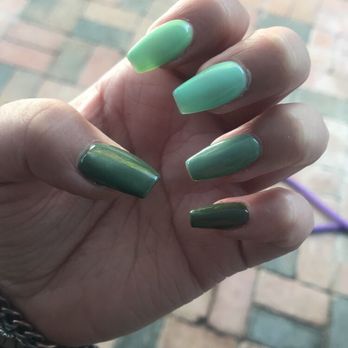 Palace Nail Lounge - Coffin shape Acrylic with gel polish - Nail Salons Near Me - Mesa, Arizona
