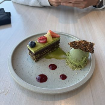 Miku - Green Tea Opera Slice - Japanese Near Me - Vancouver, British Columbia Miku - Green Tea Opera Slice - Japanese Near Me - Vancouver, British Columbia