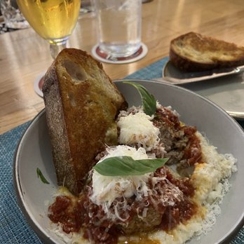Ty’s Roadside - Meatballs with grits- These were very good! - Pizza Near Me - Mount Pleasant, South Carolina Ty’s Roadside - Meatballs with grits- These were very good! - Pizza Near Me - Mount Pleasant, South Carolina