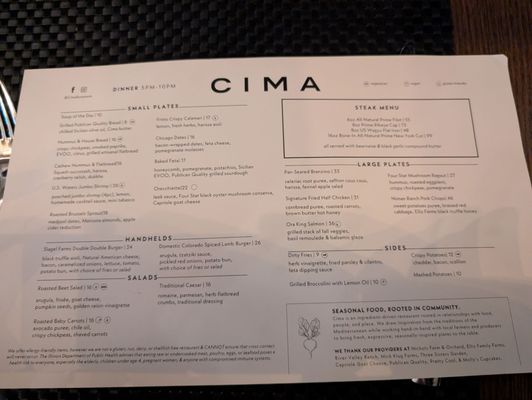 Menu photo 1 Cima Rosemont, IL