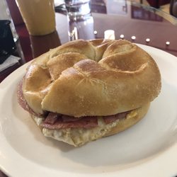 Town Cafe - Taylor, egg & cheese on Kaiser roll