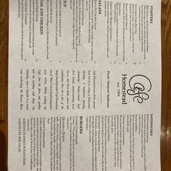 Cafe Homestead - Menu - American Near Me - Waco, Texas Cafe Homestead - Menu - American Near Me - Waco, Texas
