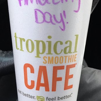 Tropical Smoothie Cafe - Detox green smoothie bc I hope to rid myself of this awful cold that I have!!! - Sandwiches Near Me - Commack, New York