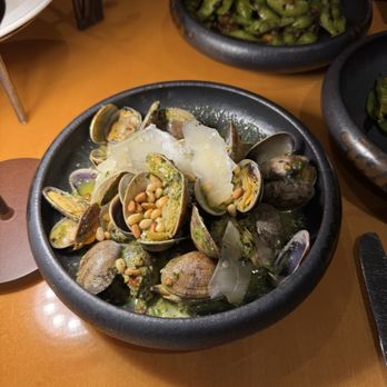 Seastar Restaurant & Raw Bar - Pesto Steamed Clams* - New American Near Me - Bellevue, Washington Seastar Restaurant & Raw Bar - Pesto Steamed Clams* - New American Near Me - Bellevue, Washington