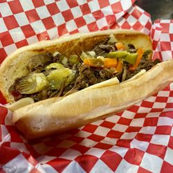 The Drawing Board - Hot Italian beef sandwich