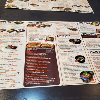 Paris Banh Mi Columbus - Menu ( one side) - Coffee & Tea Near Me - Dublin, Ohio