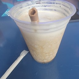 This is the Fire & Ice drink at the Arctic Bar. It has Jack Daniels Tennessee Fire & Frozen Vanilla Coke!