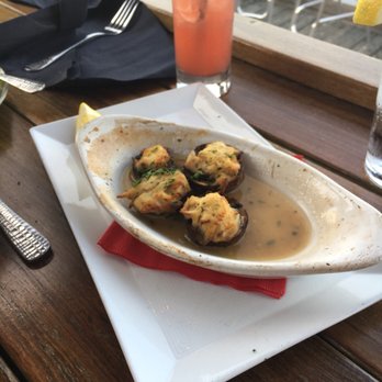 The Island Hideaway - Crab Stuffed Mushrooms. Meh. - Seafood Near Me - Solomons, Maryland