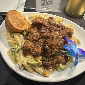 Noir Kitchen & Cocktails - Rasta pasta with oxtail - Soul Food Near Me - Nashville, Tennessee Noir Kitchen & Cocktails - Rasta pasta with oxtail - Soul Food Near Me - Nashville, Tennessee