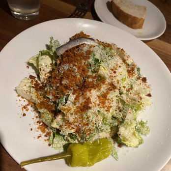 Sogno - Caesar salad- a different taste and delicious despite there was a little too much dressing - Italian Near Me - Woburn, Massachusetts